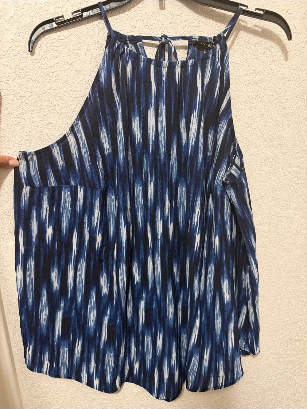Lane Bryant Blue and White Patterned Halter Cami